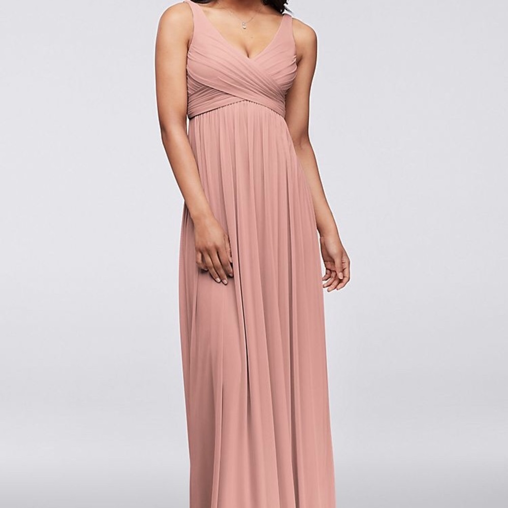 David’s Bridal Ballet Cowl Back Bridesmaid Dress